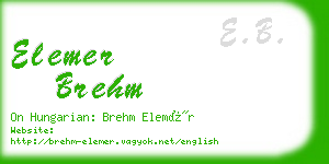 elemer brehm business card